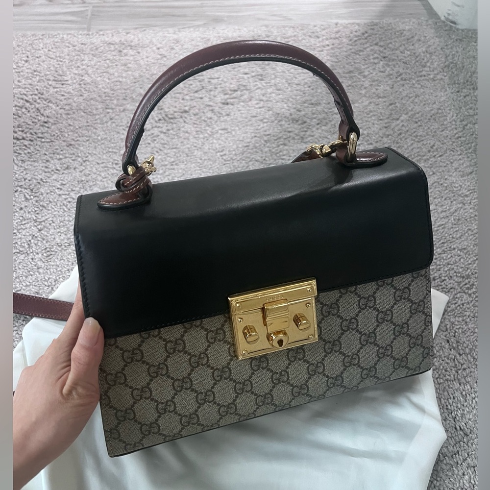 Gucci medium padlock top handle bag